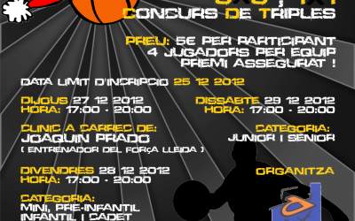 TORNEIG NADAL BÀSQUET CB PARDINYES: 3X3, 1X1 I CONCURS DE TRIPLES